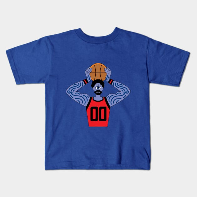 Cyclop best magic eye shooter in basketball Kids T-Shirt by duxpavlic